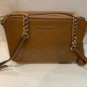 Michael Michael Kors Chain Embossed Leather Bag